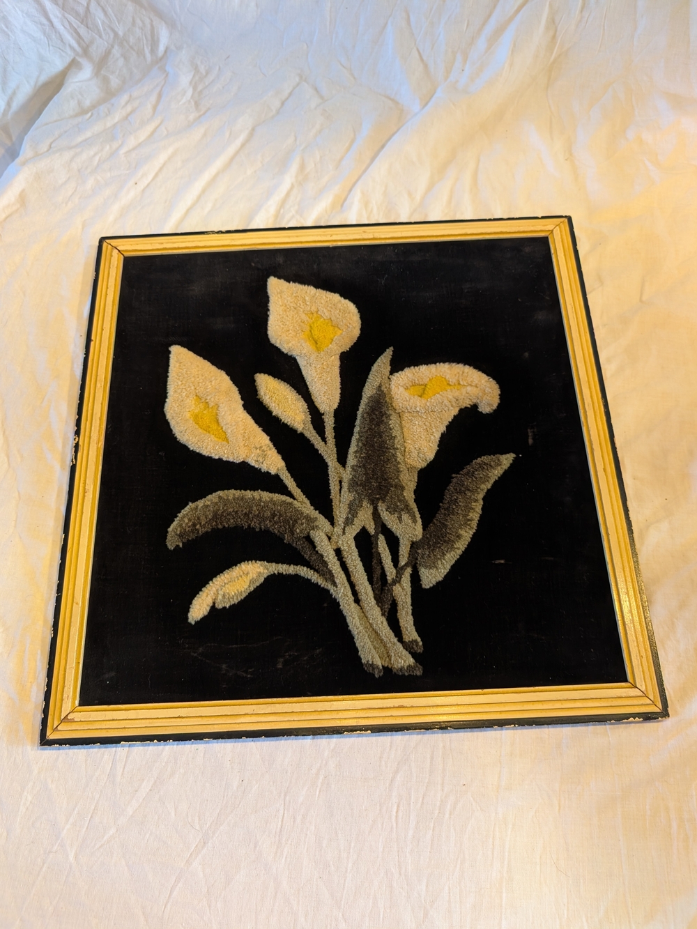 2/100$ Vintage Yellow & Green Calla Lily Wall Art